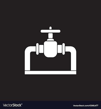 white pipeline solid icon