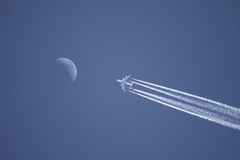 White Plane on the Sky