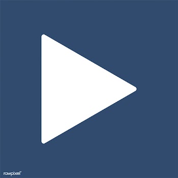 White play icon on blue background | Free stock vector - 457629
