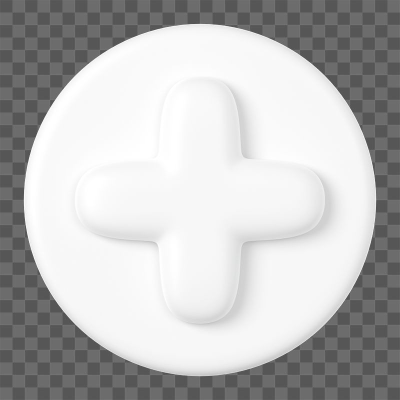White plus sign png 3D | Free PNG - rawpixel