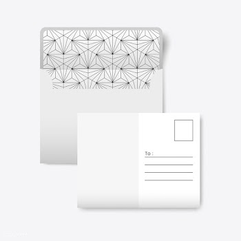 White postcard with a black geometric pattern.. | Free stock vector - 544476