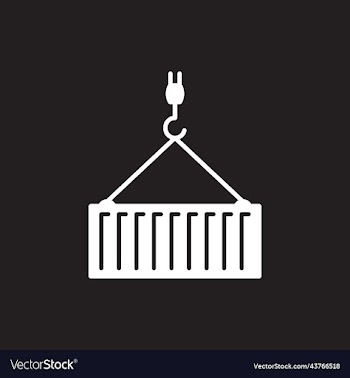 white pulley and container icon