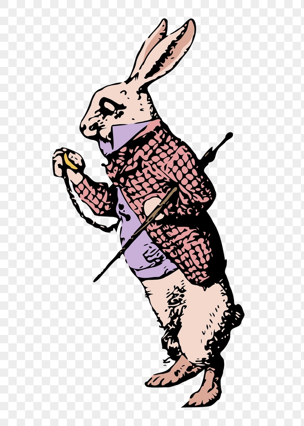 White Rabbit png sticker, cartoon | Free PNG Illustration - rawpixel
