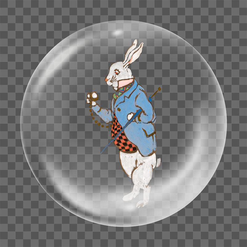White rabbit png sticker, Lewis | Free PNG - rawpixel