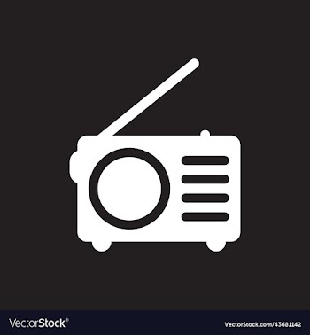 white radio solid icon