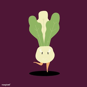White radish cartoon character vector | Free stock vector - 538700