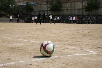 White Red and Green Ball Near Group of People Playing Soccer