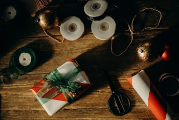 White, Red, and Green Gift