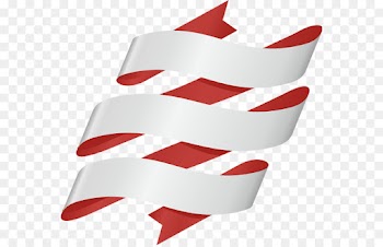 white red carmine flag ribbon
