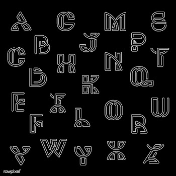 White retro alphabets vector set | Free stock vector - 543505