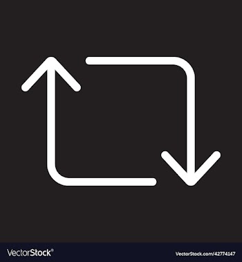 white retweet arrows icon