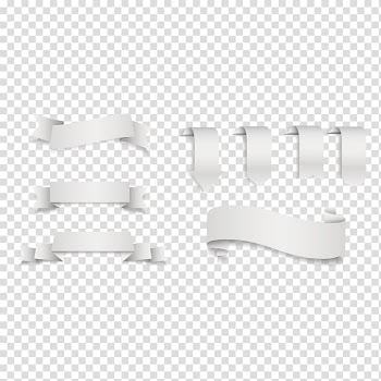 White ribbon , Black and white White ribbon, white ribbon transparent background PNG clipart