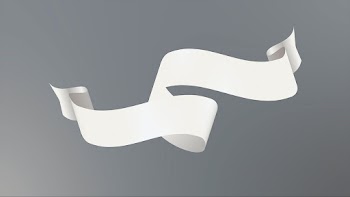 White ribbon psd, decorative banner image | Free stock illustration | High Resolution graphic