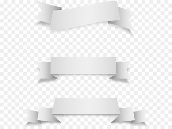 White ribbon - Vector Folding White Ribbon 