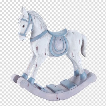 White rocking horse, Rocking horse Toy Child, White Horse Toys transparent background PNG clipart