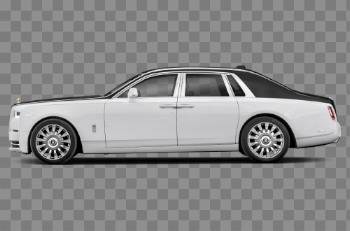 White Rolls Royce Transparent Background PNG