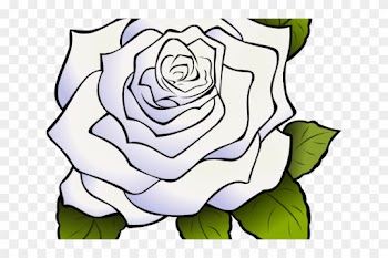 White Rose Clipart Animated - Draw A Big Rose