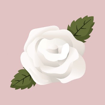 White rose collage element, cute | Free Vector Illustration - rawpixel