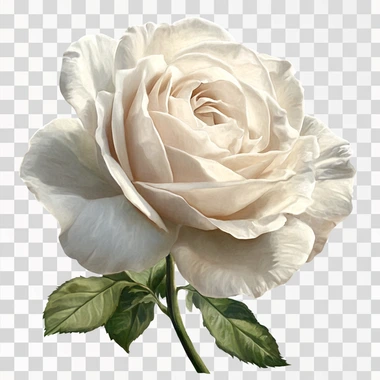 white rose, transparent background