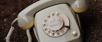 White Rotary Phone
