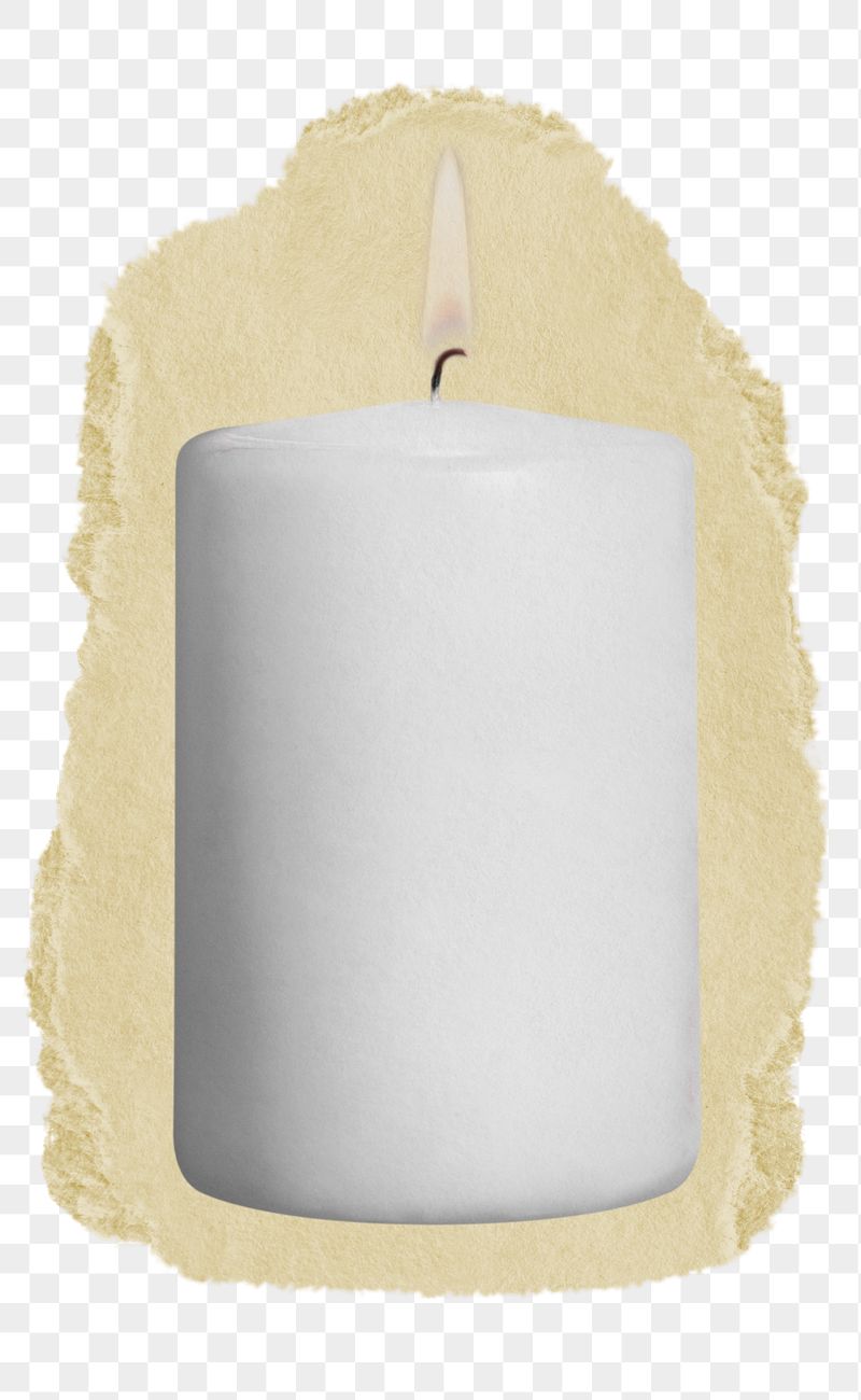 White scented png candle sticker, | Free PNG - rawpixel