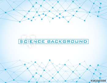 white science background with lines structures