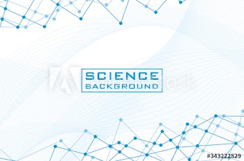 white science background with lines structures