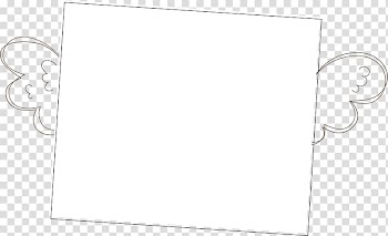 White screen , Paper frame Rectangle Pattern, Wings painted border transparent background PNG clipart