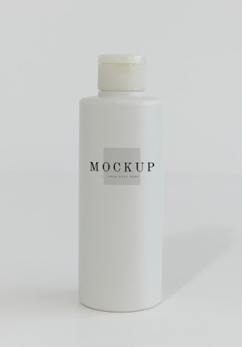 White shampoo or conditioner bottle mockup Free Psd