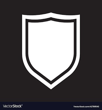 white shield solid icon