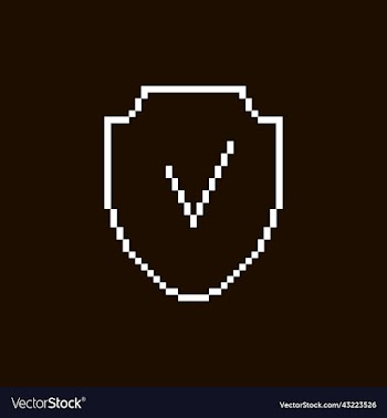 white shield with checkmark