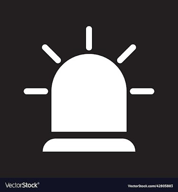 white siren icon or logo