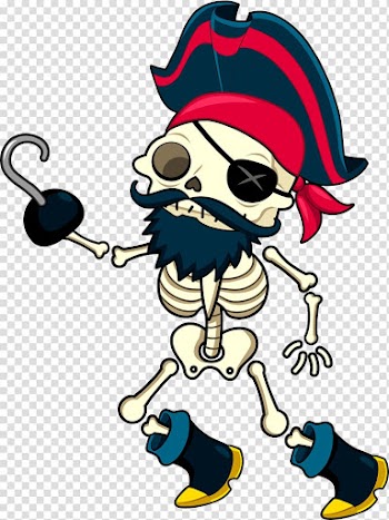 White skeleton , Cartoon Human skeleton Illustration, Pirate Skeleton transparent background PNG clipart