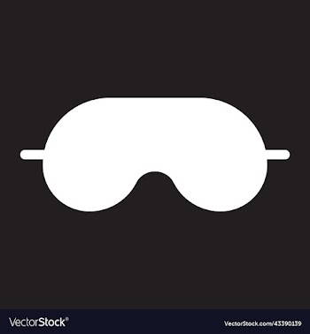 white sleeping mask solid icon
