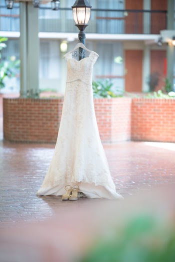 White Sleeveless Wedding Gown