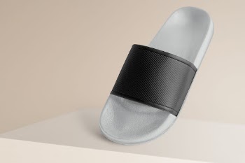 White slide sandal summer slippers | Free Photo - rawpixel