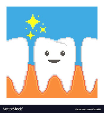 white smiling shining tooth in the gum
