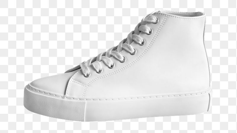 White sneaker png sticker, footwear | Free PNG - rawpixel