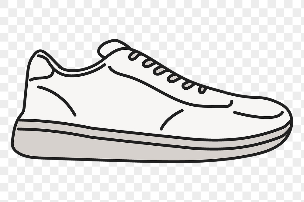 White sneaker png sticker, sportswear | Free PNG Illustration - rawpixel