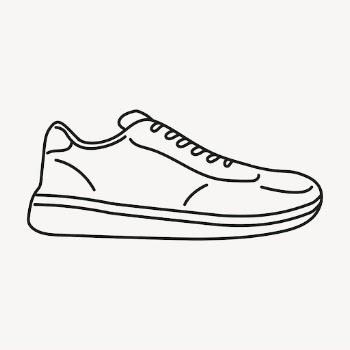 White sneaker sticker, sportswear doodle | Free PSD Illustration - rawpixel