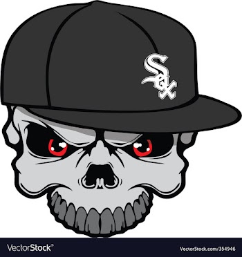 White sox skull vector image