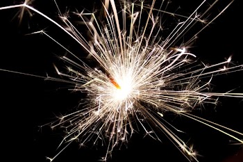 White Sparkler during Night Time