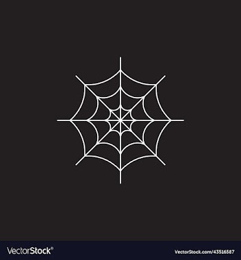white spider line icon