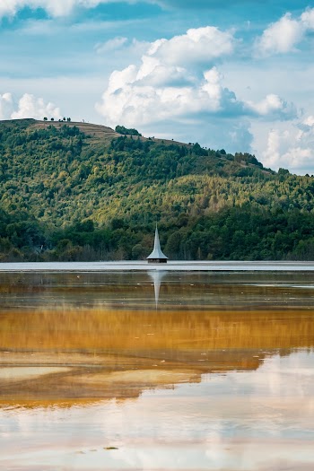 White Structure in Body of Water