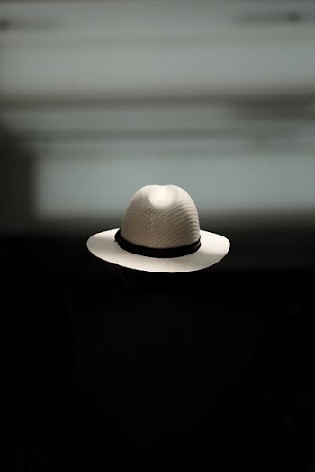 white sun hat