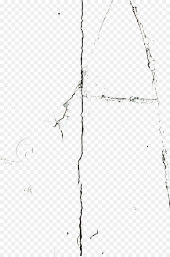 White Symmetry Pattern - Wall crack line shape 