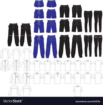 White T-Shirts and Dress Shirts Pack vector image