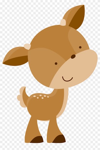 White-tailed Deer Cuteness Clip Art - Baby Woodland Animal Clipart