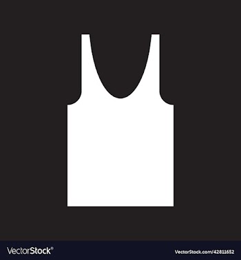 white tank top solid icon