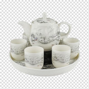 White tea Teapot Tea set, A white tea transparent background PNG clipart